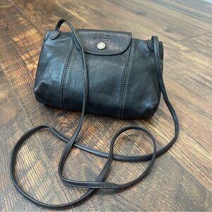 Longchamp Le Pliage Cuir Mini Leather Crossbody Bag